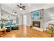 Cozy living room with fireplace, hardwood floors, and an open concept design at 123 Azalea Dr, Summerville, SC 29485