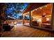 Spacious backyard with a covered patio, outdoor seating, and a swimming pool with lighting at 1235 Sunset Dr, Charleston, SC 29407