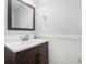 Clean bathroom with a modern vanity, white countertop, and stylish mirror at 125 Gaslight Blvd, Summerville, SC 29483