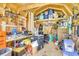 The inside of the shed features ample storage space with shelving, perfect for organizing tools and equipment at 1302 Aubry Dr, Moncks Corner, SC 29461
