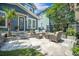 Backyard features a stone patio and outdoor seating area for entertaining guests at 1588 Paradise Lake Dr, Mount Pleasant, SC 29464