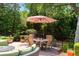 Shaded patio area with comfortable seating and dining, ideal for outdoor entertaining at 16 Fairway Village Ln, Isle of Palms, SC 29451