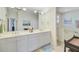 Elegant bathroom with double vanity, soaking tub and ample storage at 1647 Marsh Harbor Ln, Mount Pleasant, SC 29464