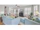 Inviting living room with light-colored couches, hardwood floors, a ceiling fan, and natural light at 1647 Marsh Harbor Ln, Mount Pleasant, SC 29464