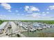 Beautiful marina with numerous boats docked, offering stunning views and easy access to coastal waterways at 1647 Marsh Harbor Ln, Mount Pleasant, SC 29464
