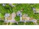 Aerial view of a neighborhood, showcasing mature trees and well-maintained streets at 1939 Oak Tree Ln, Mount Pleasant, SC 29464