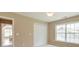 Bedroom featuring neutral walls, closet, ceiling fan, and window overlooking the exterior at 195 Highwoods Plantation Ave, Summerville, SC 29485
