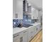 Modern kitchen with sleek countertops, stylish backsplash, and stainless steel range hood at 203 Plowden Mill Ct, Summerville, SC 29485