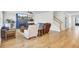 Spacious living room featuring hardwood floors and staircase at 203 Plowden Mill Ct, Summerville, SC 29485