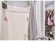 Shower in a bathroom with neutral colors, including a shower curtain and fixtures at 210 Allen Richard Ct # A&B, Moncks Corner, SC 29461