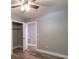 This bedroom features a ceiling fan, painted walls, and a closet for ample storage at 210 Froman Dr, Summerville, SC 29483