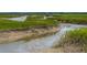 Scenic marshland featuring a tranquil creek and diverse vegetation that support local wildlife at 2242 Dewees Creek Dr, Mount Pleasant, SC 29466