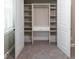 Walk-in closet designed with adjustable shelves, a built-in desk, and a window to provide natural light at 225 Slipper Shell Ct, Mount Pleasant, SC 29464