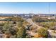 Panoramic aerial view of a modern home nestled in lush greenery, near a bustling city and bridge at 231 Bayview Dr, Mount Pleasant, SC 29464