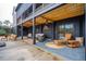 Back patio with stylish seating and an outdoor ceiling fan create a relaxing space at 231 Bayview Dr, Mount Pleasant, SC 29464