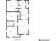 Detailed floor plan of an 879 sq ft home, showcasing the layout of bedrooms, bathrooms, kitchen, and living spaces at 2678 Ranger Dr, North Charleston, SC 29405