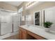Bathroom with double head shower and updated vanity at 2772 Latrobe Ct, Mount Pleasant, SC 29466
