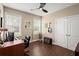 Home office with a keyboard, modern desk, and built-in cabinets at 2772 Latrobe Ct, Mount Pleasant, SC 29466