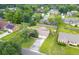 Aerial view of a charming residential neighborhood featuring well-maintained homes with lush green lawns and mature trees at 2912 Doncaster Dr, Charleston, SC 29414