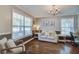 Bright living room with hardwood floors, featuring a comfortable sofa, side tables, and natural lighting at 2916 Shadow Ln, North Charleston, SC 29406