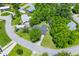 Aerial view showcasing a well-maintained home in a tree-lined neighborhood at 300 Oklahoma Pl, Ladson, SC 29456