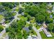 High angle aerial view of a residential area with tree-lined streets and well-maintained homes at 300 Oklahoma Pl, Ladson, SC 29456