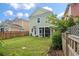 Lovely backyard featuring a wooden fence, a screened in porch and a well manicured lawn at 3046 Sweetleaf Ln, Johns Island, SC 29455