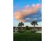 Picturesque lake view with palm trees and an island under a beautiful sky filled with clouds at 3046 Sweetleaf Ln, Johns Island, SC 29455