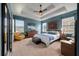 Spacious main bedroom with trey ceilings and plenty of natural light at 3046 Sweetleaf Ln, Johns Island, SC 29455