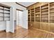 This office features custom wood built-in bookshelves and hardwood floors at 320 Compton Xing, Summerville, SC 29485