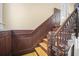Staircase with decorative wood trim at 33 Pitt St # 3, Charleston, SC 29401