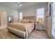 Bedroom featuring wood-look floors, bedside tables, and french doors to back yard at 3539 Habenaria Rd # 28, Mount Pleasant, SC 29466