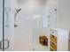 Bright bathroom featuring a spacious glass shower with white tile and a built-in bench at 3539 Habenaria Rd # 28, Mount Pleasant, SC 29466