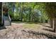 Spacious backyard featuring mature trees and backyard stair case at 3872 James Bay Road Rd, Johns Island, SC 29455