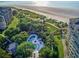 Aerial view of condos, pool and beach at Wild Dunes resort at 4209 Ocean Club Dr, Isle of Palms, SC 29451