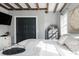 Stylish bedroom with modern decor, including a sleek bed frame and ample closet space at 50 South St, Charleston, SC 29403