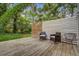 Inviting backyard deck with seating, perfect for outdoor relaxation and entertaining at 5043 Victoria Ave, North Charleston, SC 29405