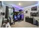 bedroom with a loft bed, gaming setup, neutral walls, and carpeted floor at 510 Shady Maple St, Moncks Corner, SC 29461