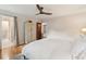 Bedroom with hardwood floors and neutral walls at 614 Beauregard St, Charleston, SC 29412