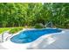 Backyard pool featuring a water slide, deck chairs, and lush landscaping for private relaxation at 69 King Charles Cir, Summerville, SC 29485