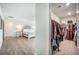 View from the door to the bedroom with a spacious closet, creating an easy transition at 705 Squire Pope Rd, Summerville, SC 29486