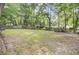 Expansive backyard with mature trees and lush greenery, offering privacy at 7674 Chippendale Rd, North Charleston, SC 29420