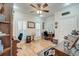 Office space with hardwood floors, plantation shutters, built-in shelving, and plenty of natural light at 101 Firestone Ct, Summerville, SC 29483