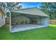 Large open-air carport in the backyard, providing covered parking or storage space at 101 Parkside Dr, Goose Creek, SC 29445