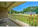 Charming front porch with a bench and views of the lawn and neighborhood trees at 101 Parkside Dr, Goose Creek, SC 29445