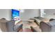 Bright living room with a sectional couch, 2 chairs, a television and lots of windows at 1017 Marsh Royal St, Summerville, SC 29485