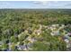 This aerial view showcases a community surrounded by dense greenery, highlighting the serene, wooded setting of the homes at 105 Moon Shadow Ln, Summerville, SC 29485
