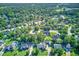 A neighborhood aerial showcasing lush trees, manicured lawns, and diverse architectural styles at 1111 Ole South Ct, Moncks Corner, SC 29461
