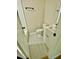 A modern bathroom featuring a white vanity, toilet, and subway tile shower at 121 Camelot Dr, Goose Creek, SC 29445