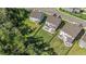 Aerial view of the property showcasing a spacious backyard, patio, and surrounding neighborhood at 121 Cherry Grove, Summerville, SC 29483